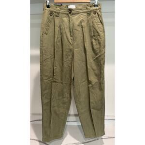 EVERY Women's Pleated Tencel + Cotton Pants Green Size‎ Small